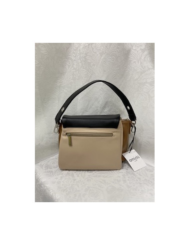 Bolso hombro tricolor amichi beige
