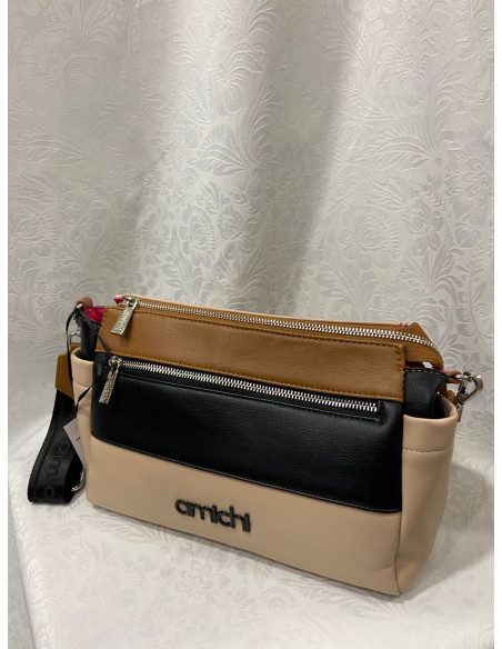 Bolso bandolera tricolor amichi