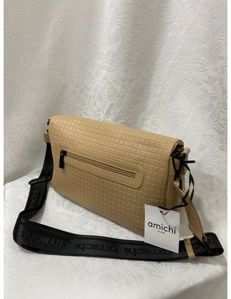 Bandolera beige amichi solapa
