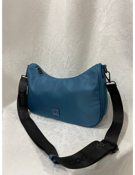 Bandolera don algodón azul petróleo