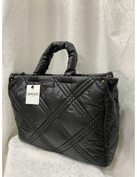 Bolso amichi asa corta negro