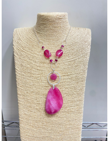 Colgante Rosa Ágata Roja