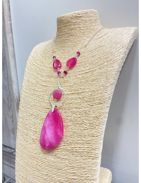 Colgante Rosa Ágata Roja