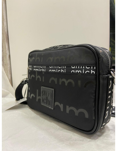 Bandolera Amichi negro estampado