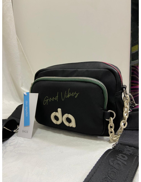 Bolso Don Algodon Good Vibes Negro