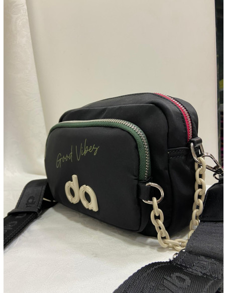 Bolso Don Algodon Good Vibes Negro