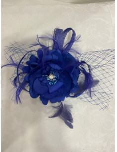 Tocado Flor Azul Diamante 2