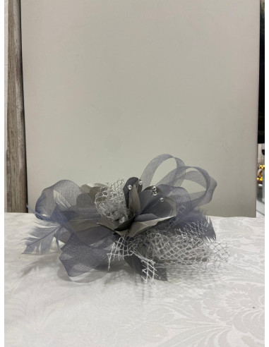 Tocado plateado Pilar